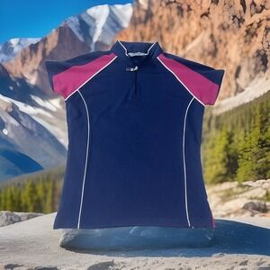 Callaway Golf Shirt Women's Small Short Sleeve 1/4 Button Top Cute Golfing Shirt